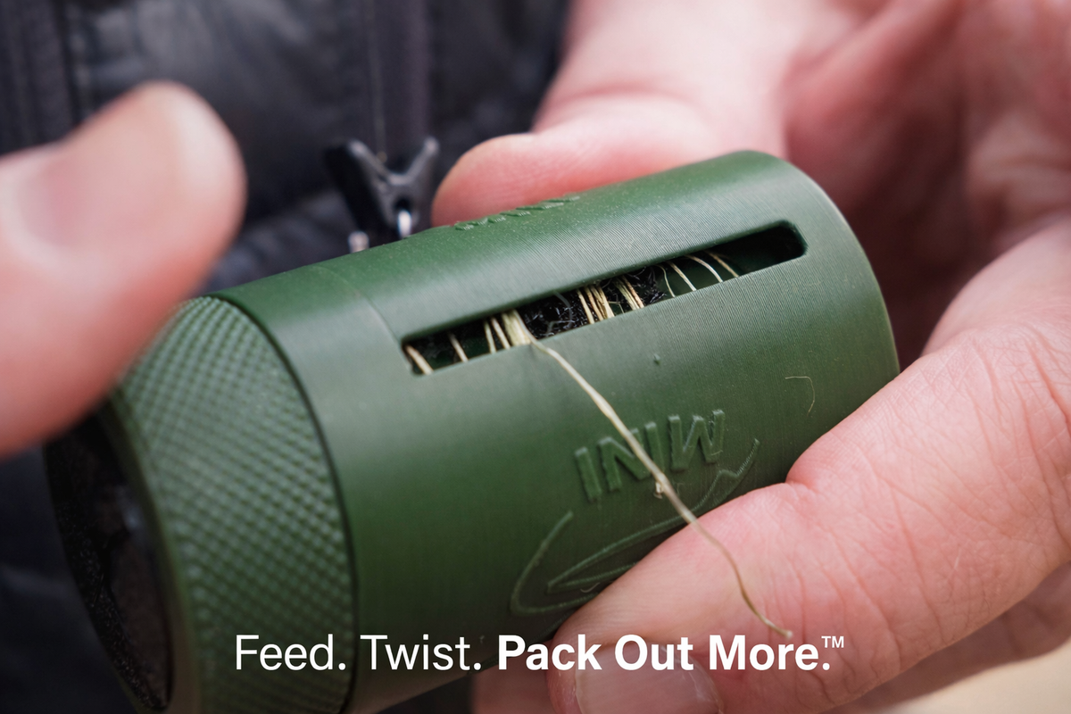 Leader Eater Mini in use - Feed. Twist. Pack Out More.